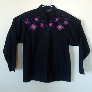 Vintage Black Frontier Series Western Shirt NWT